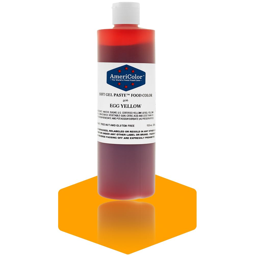 EGG YELLOW 13.5 Ounce Soft Gel Paste Food Color