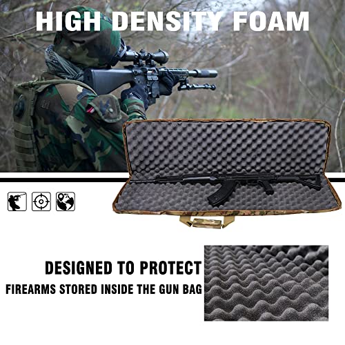 Lovlife Tactical Long Rifle Gun Bag,Shockproof Soft Rifle Case,Bag For Hunting Shooting-Soft Egg Foam,Portable Shotgun Case For Firearm Storage And Transportation Camouflage #TOP1