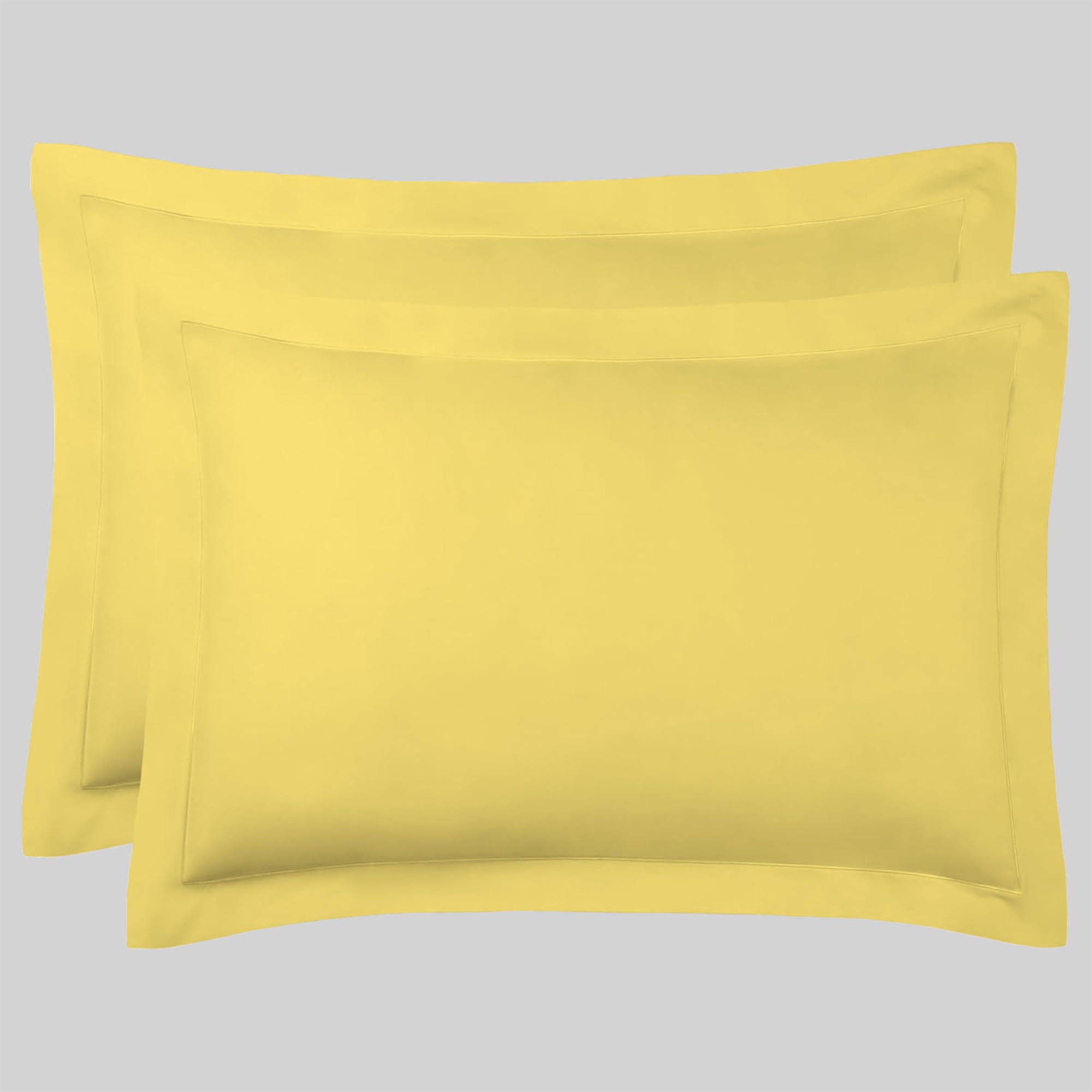 Reliancebedding Yellow Oxford 2 Pack Pillowcases – 100% Egyptian Cotton, 400Tc, Soft & Luxury