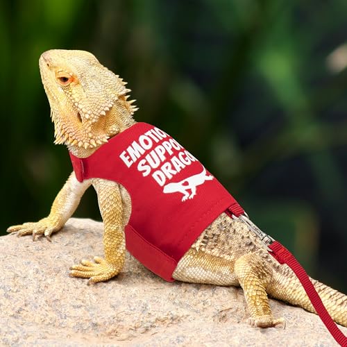 Image of Bearded Dragon Harness and Leash Set - Escape Proof Adjustable Lizard Reptiles Harness with 5 ft Short Leash for Walking Outdoor