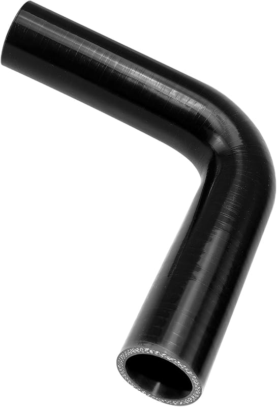 Mangueira de silicone redutora em cotovelo 90° BOQNZN, diâmetro interno de 3,81 a 5,08 cm – 1 unidade