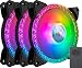Produktbild Cooler Master MasterFan MF120 Prismatic 3in1  120-mm-Gehäuselüfter, adressierbare Triple-Loop-RGB-Beleuchtung, Kristalleffekt, geräuschlos, Controller enthalten  universelle Kompatibilität