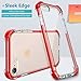 MATEPROX Compatible with iPhone Se 2022 Case,iPhone SE 2020 case iPhone 8 case iPhone 7 Case Clear Shield Heavy Duty Anti-Yellow Anti-Scratch Shockproof Cover Compatible with iPhone 7/8/SE (Red)