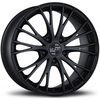 MAK Rennen nero opaco 8 x 19 5 x 112 ET21 Hub Bore 66.45 cerchi in lega