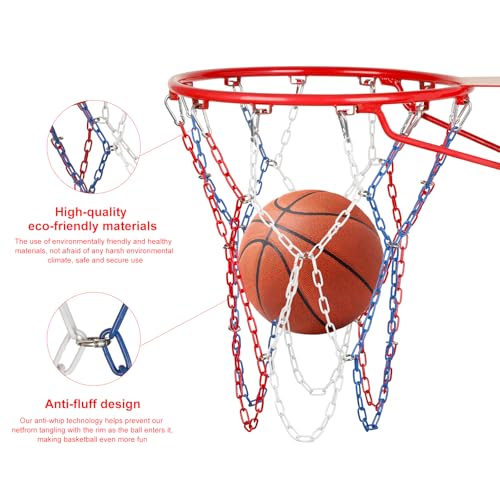 Image of Basketball Net Heavy Duty Replacement,Carbon Steel Chain Basketball net