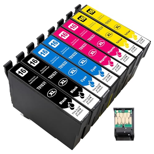 ESMONLINE 8 er Set Multipack kompatible Druckerpatronen als Ersatz für Epson 16 XL für Workforce WF-2760DWF 2750DWF 2660DWF 2650DWF 2630WF 2540WF 2530WF 2520NF 2510WF 2010W