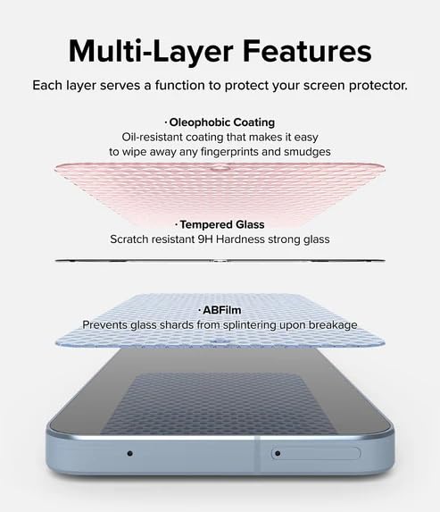Image of Oleophobic Tempered Glass Screen Protector Compatible For Tecno Camon 30 Premier [Pack of 1]. Edge To Edge Full Screen Protection With Easy Installation Kit & Case Friendly Fit.