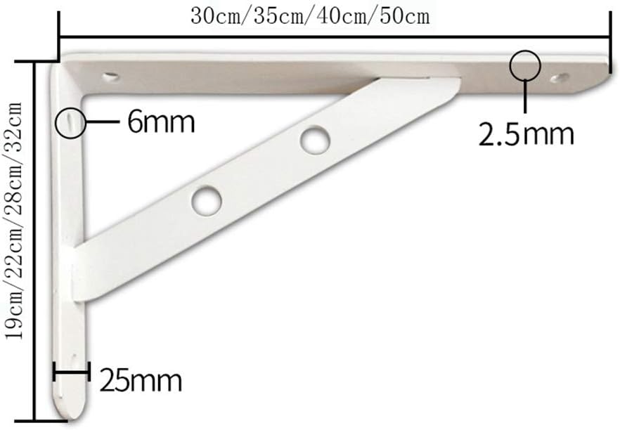 Shelves,Shelf Brackets,Black Right Angle Bracket,Shelf Bracket/Wall Mounted Load Bearing Bracket,Load 150 kg, with Screws (Color : Black, Size : 19 cm (7.5 in) x 30 cm (12 in))