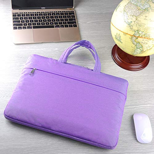 HESTECH Denim Fabric 15-15.6 Laptop Shoulder Bag Sleeve Briefcase Carrying Case for MacBook / Surface Book / Ultrabook with Denim Fabric, Purple3