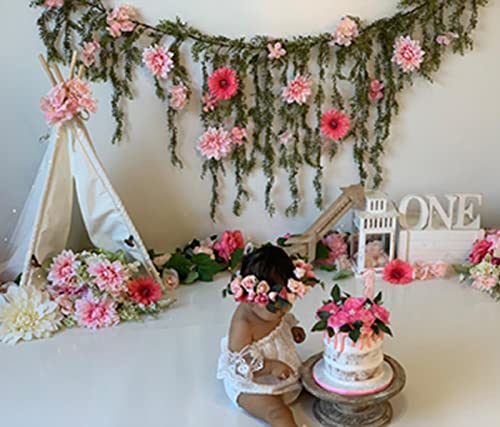 Vividsun Adjustable Flower Crown Floral Headpiece Floral Crown Wedding Festivals Photo Props (Baby Pink) #TOP4