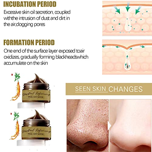 Crivery 2Pcs Pro-Herbal Refining Peel-Off Facial Mask, 2023 New Cleansing Blackhead Remover Masks, Face Mask Skin Care Peel-Off, Tearing Pores Shrink Skin Care #TOP5