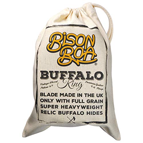 Sangle de guitare en cuir de Buffle – Buffalo King de Bison Boa – Lame Fabriqué au Royaume-Uni à partir de 100% de cuir… - Les Beatles, Paul McCartney, John Lennon, RIngo Starr, George Harrison Sangle de guitare en cuir de Buffle - Buffalo King de Bison Boa - Lame Fabriqué au Royaume-Uni à partir de 100% de cuir… – Image 5