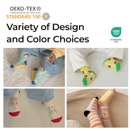 Baby Boys Girls Non Slip Grip Ankle Socks with Anti Skid Grippers for Infants Toddlers Kids 6 Pairs3