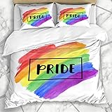 HATESAH Ropa de Cama - Funda nórdica Verde Azul LGBT Orgull