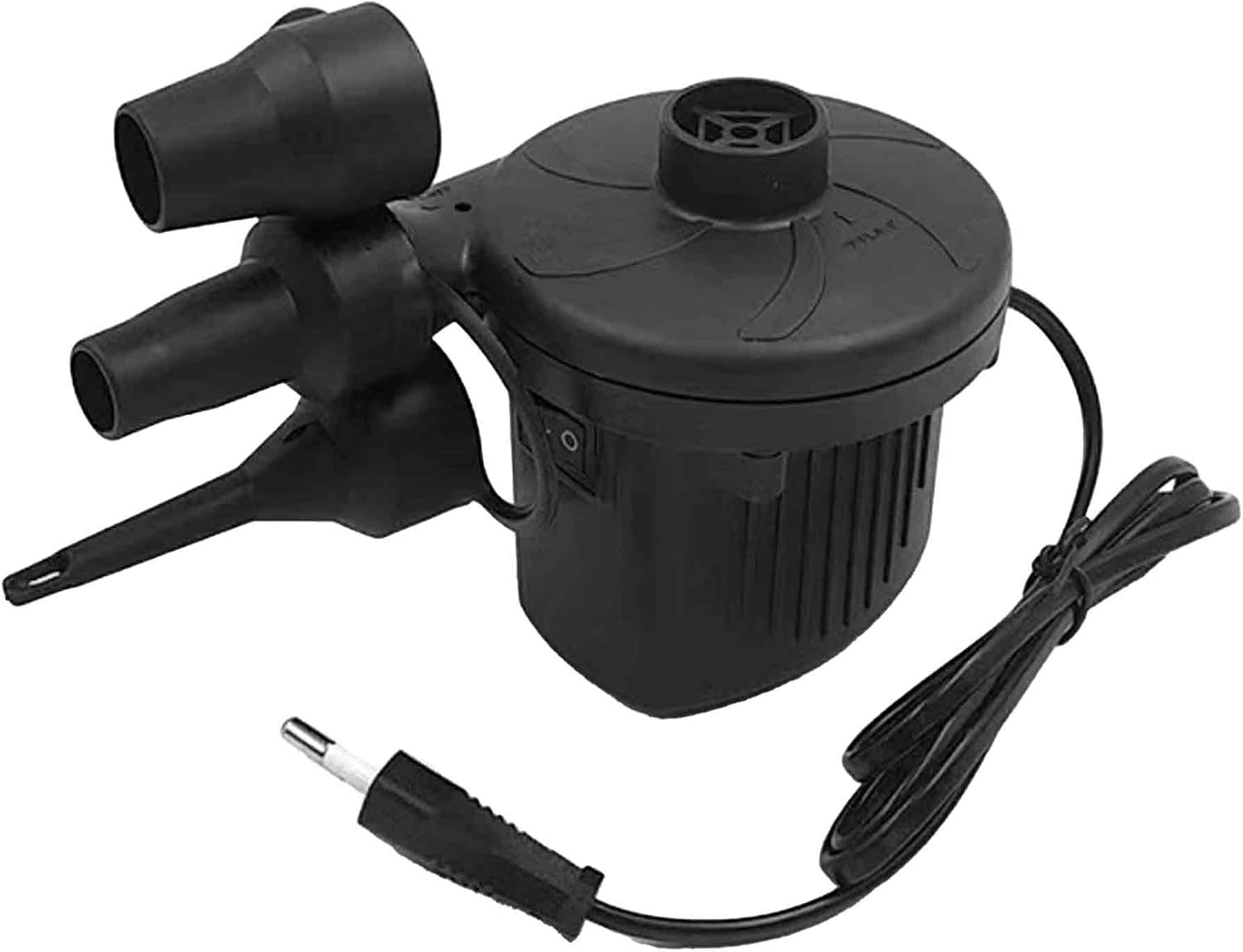 4 Set Black Air Pump Replacement Nozzles, 3 Size Plastic Inflator Adapters for Air Mattresses, Inflatable Pools, and Camping Gear