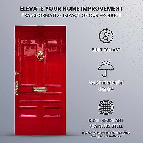 Litlheim MAIL SLOT 4 Black Mail Slot Stainless Steel 13 X 4 Inches For Almost Any Door  thumb #3