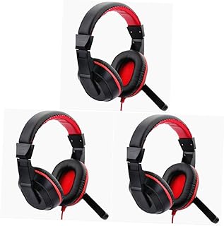 Totority 3Pcs Fones De Ouvido Estéreo Com Cancelamento De Ruído Fones De Ouvido Com Fio Fones De Ouvido Para Jogos Fones De Ouvido Estéreo Fone De Ouvido Com Cancelamento De Ruído Para PC