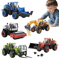 Dimoarch Construction Truck Toys for Toddlers: Push Go Truck Sandbox Excavator Toy Trucks Vehicles Snow Plow Toy Truck Bulldozer Road Roller Birthday Gift for 3 4 5 6 Years Old