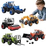 Dimoarch Construction Truck Toys for Toddlers: Push Go Truck Sandbox Excavator Toy Trucks Vehicles Snow Plow Toy Truck Bulldozer Road Roller Birthday Gift for 3 4 5 6 Years Old