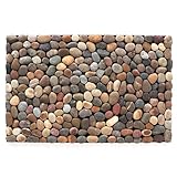 Rutledge & King River Rock Door Mats - Indoor Outdoor Mat - River Rocks Stone Mats - Front Door Mat Outdoor Entrance - Floor Mats for Home (Matte Mixed)