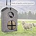 ZR ZHENGRONG Goat Hay Feeder Bags for Horses, Sheep with Adjustable Open Feed Hole for Slow Feeding-Gery