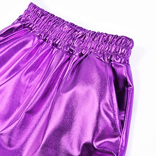 Image of Perfashion Girls Metallic Shorts Sparkly Shiny Hot Pants Gold /Silver /Pink Outfit