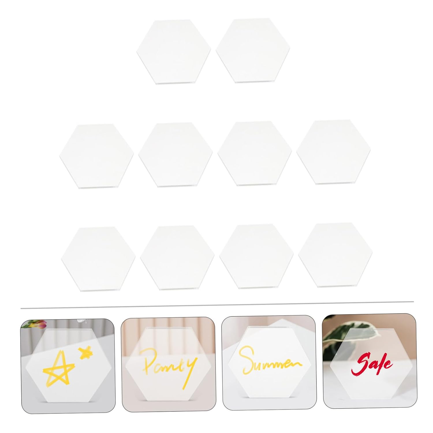 Alipis 30pcs Acrylic for Crafts and Home Decoration Transparent Boards Thick for Painting Cake Bases and Signage