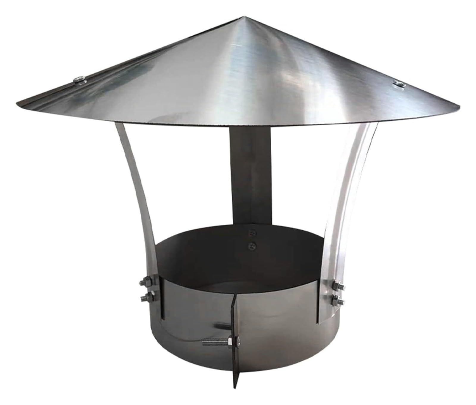 EJGMCNSGB Stainless Steel Chimney Cowl Vent Top with Rain Cap All Purpose Flue Top 7.87in Diameter