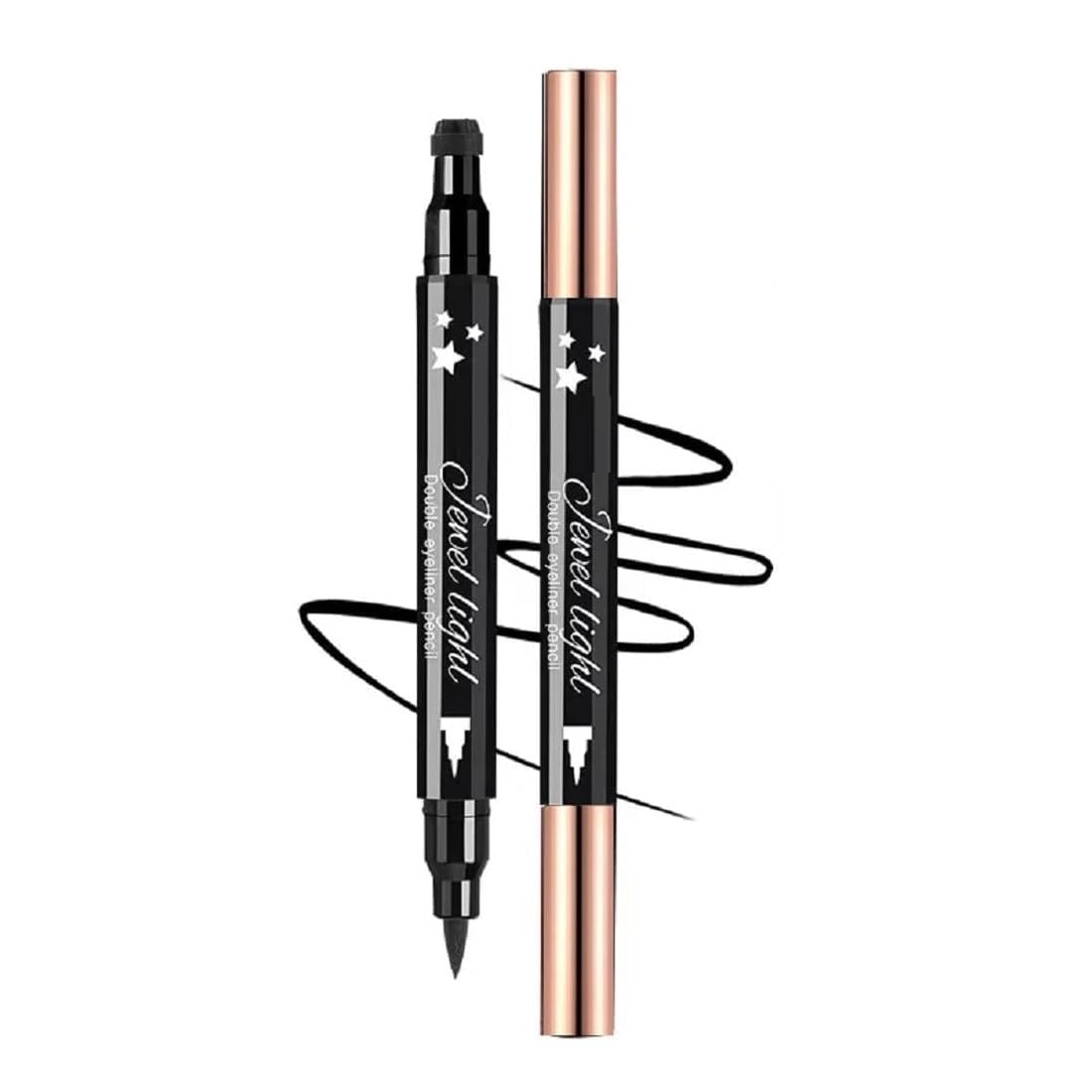 Facejewel Eyeliner Stamp Wingliner, Dual-ended Eyeliner Stamp, Waterproof & Star Shape Stamps Tattoo Eyeliner Makeup Tools for Women Girl-picture-19