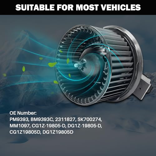 Image of 700274 AC Heater Blower Motor Fan Front Fit for Ford Explorer Flex Police Interceptor Sedan 2013-2019, for Lincoln MKS 2012-2016, MKT 2012-2019, PM9393, BM9393C, 2311827, SK700274, MM1097