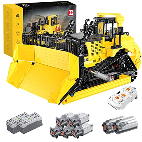 YaYashow Technik Bulldozer, RC Bulldozer Baufahrzeug mit APP & 2,4 GHz Fernbedienung, 1866 Klemmbausteine Bausatz…