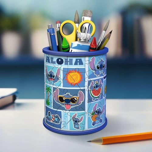 Ravensburger Puzzle 3D Pot à Crayons Stitch A partir de 54 pièces numérotées à Assembler sans Colle Accessoires Inclus Hauteur 9 5 cm 11642 - vue 6