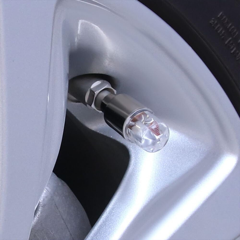 12 Cappucci Valvole Luminosi Auto Con Disegno Teschio - Fluorescenti Per Auto, Moto E Bici - Foto 9