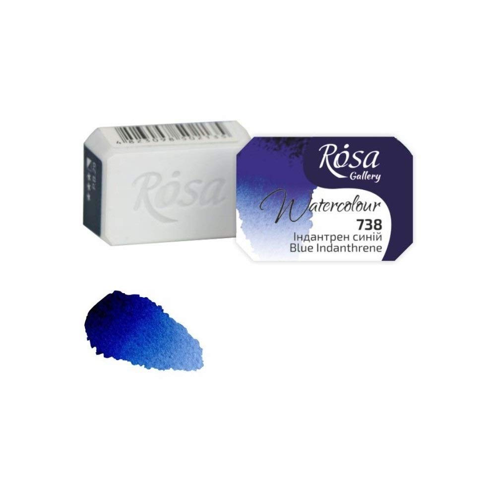 Professional Watercolour Paint, 2,5ml Half Pan, Gallery (Blue Indanthrene)