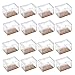 Chair Leg Caps, WarmHut 16pcs Transparent Clear Silicone Table Furniture Leg Feet Tips Covers Wood Floor Protectors, Felt Pads, Prevent Scratches, (Rectangle)