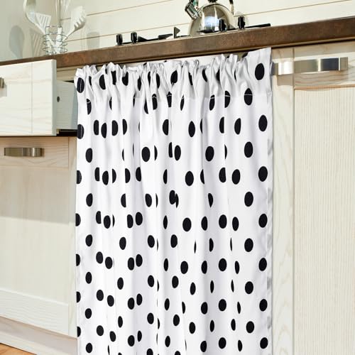 Hahafelt Cabinet Dishwasher Hidden Curtains with Telescopic Rod and Rod