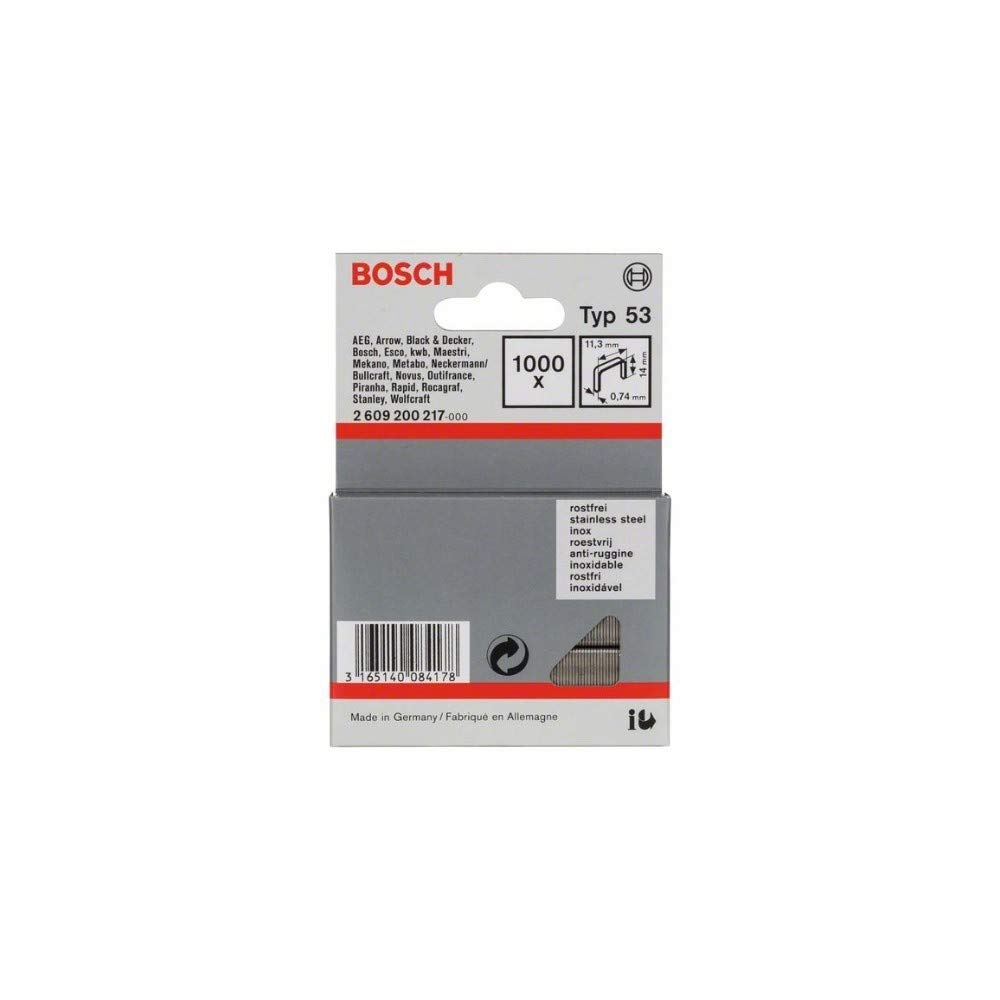 Bosch 1000x Agrafes à fil fin (Longueur 14 mm,)