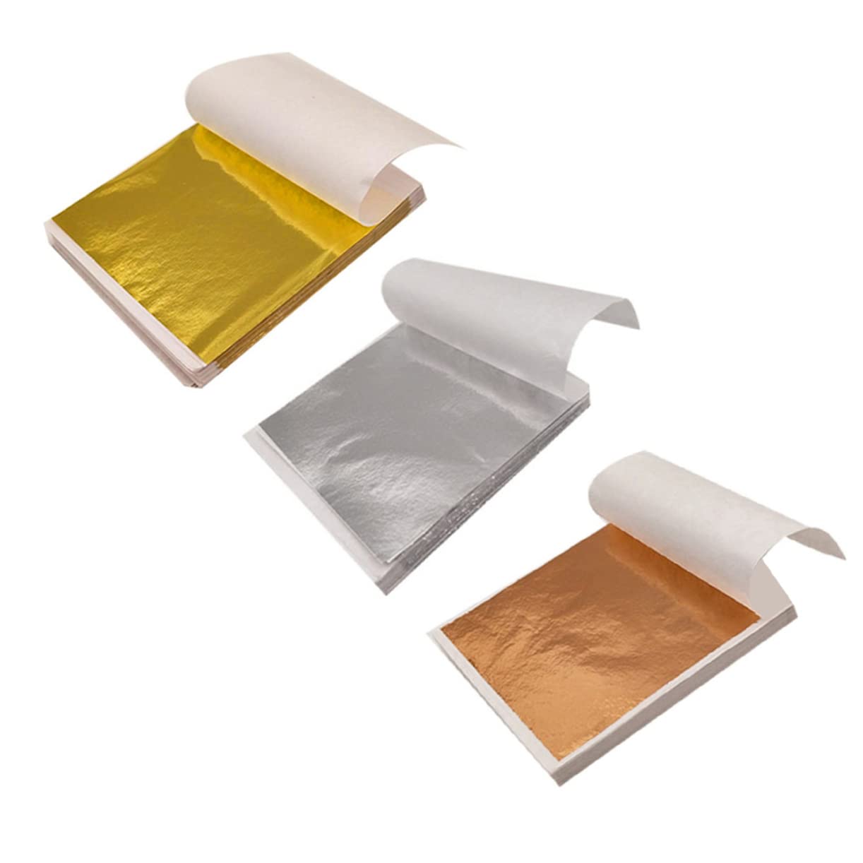 300 Hojas de Láminas de Imitación de Pan de Oro para Manualidades, Decoración Práctica y Bricolaje Papel Dorado