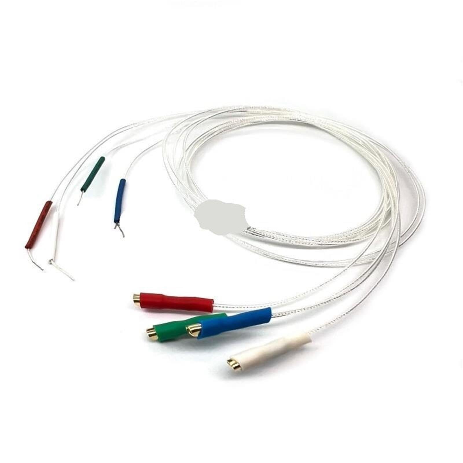 4 Uds cartucho for puntero alambre de plata pura tocadiscos línea de brazo de sonido for reproductor de discos de vinilo LP aguja accesorios HIFI 1,2/400mm