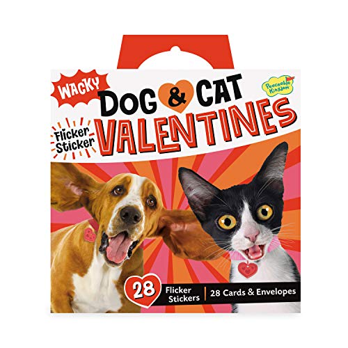 PEACEABLE KINGDOM Valentine Wacky Dog And Cat, 1 EA