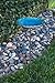 Evergreen Blue Sea Glass Bird Bath with Metal Stake - 11”L x 11