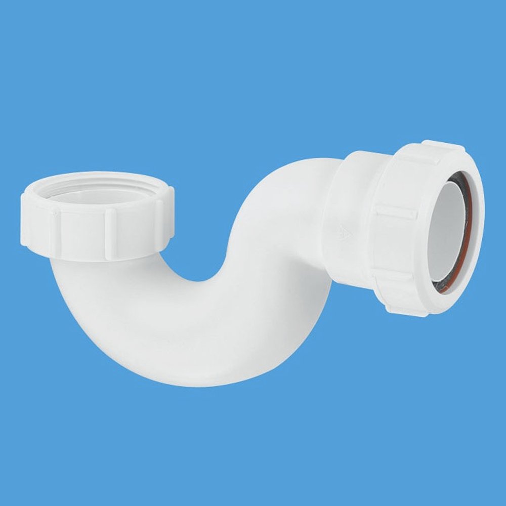 McAlpine Q10 Bath Trap with 19mm Compression Joint Joining Seal Metric 40mm Equivalent Size 1½"