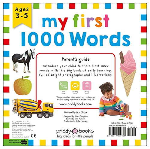 Priddy Learning: My First 1000 Words: A Photographic Catalog of Baby's First Words