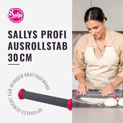 Teigroller Silikon mit Edelstahlkern – 30 cm – Antihaft-Nudelholz