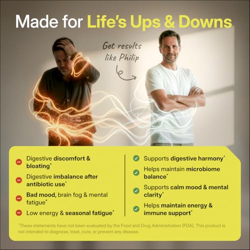 Image of Psychobiotics - 3-in-1 Probiotic for Gut & Mood Support - 120 Vegan Caps