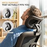 Magshion Ergonomic Office Chair, High Back Desk Chair with Adjustable Headrest, 3D Armrests, Tilt Lock and Lumbar Support, Mesh Computer Chair for Home Office, 350 LBS Capacity, Black - Image 4