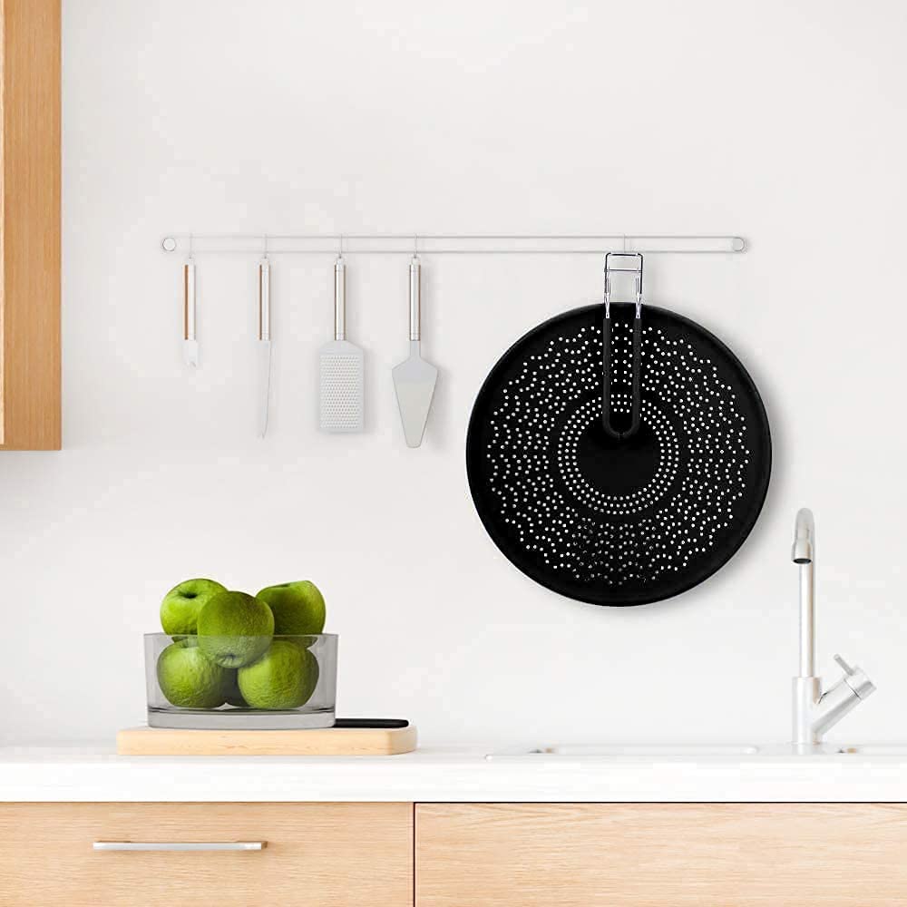 écran De Cuisson 33 Cm Poignée Pliable Protège-éclaboussures En Silicone Baker Boutique - 33 Cm Noir Avec Poignée Pliable Pour Cuisson Et Pâtisserie Silicone Qualité Supérieure 33cm