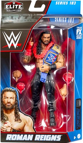 Image of Mattel WWE Roman Reigns Elite Collection Action Figure with Accessories, Articulation & Life-like Detail, Collectible Toy, 6-inch