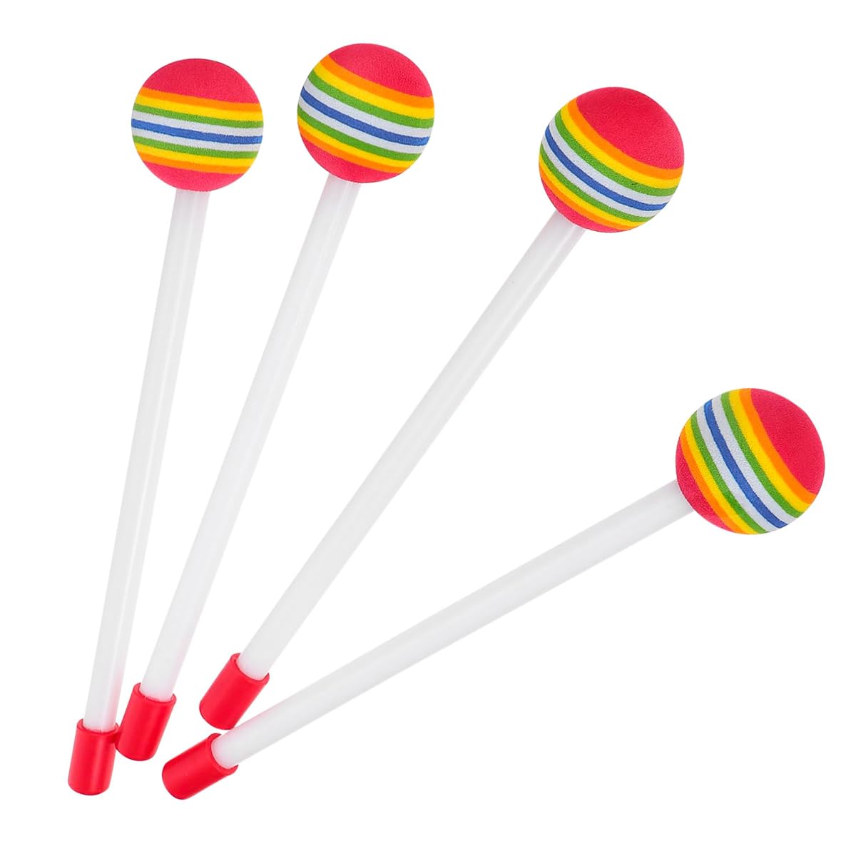 Sarini 4pcs Xylophone Mallets with Foam Heads,Lollipop Felt Drums, Percussion Instrument Drumsticks for Glockenspiel Snare Drum & More
