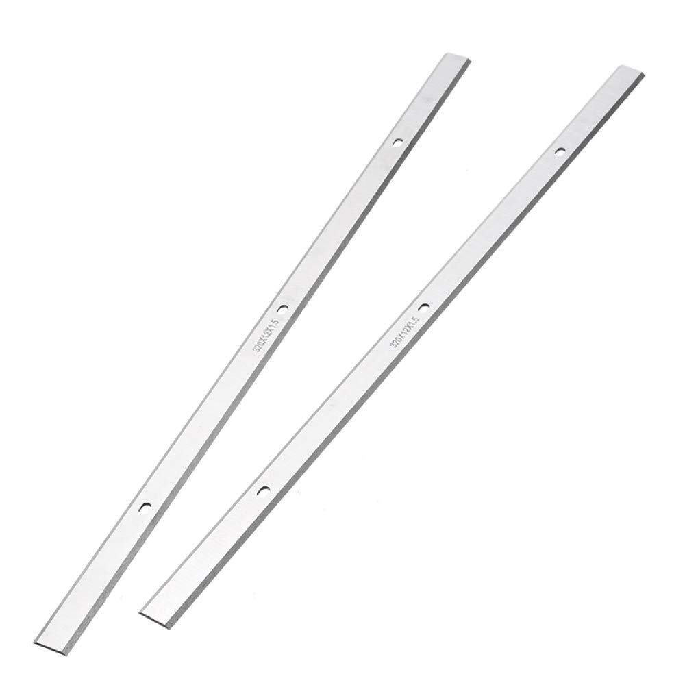 2 piezas de acero, cepilladora industrial, cuchillas para ensamblar, cuchillas de doble filo para cepilladora AP-12 de repuesto, 320 * 12 * 1,5 mm, como se muestra